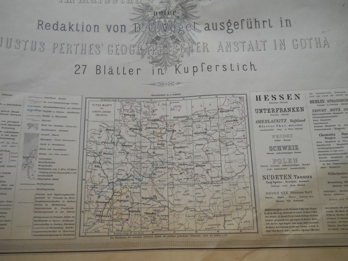 HOPCT DOCUMENT-HARTA VECHE NR 1 -GERMANIA DEUTSCHEN REICHS GOTHA D=490/405 MM