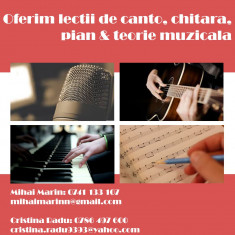 Oferim cursuri de Canto, Chitara, Pian &amp;amp; Teorie Muzicala foto