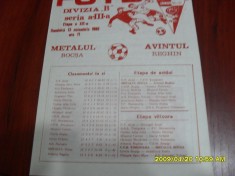 program Metalul Bocsa - Avintul Reghin