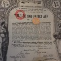 1000 Franci Aur Titlu de Stat Renta Romana obligatiune la purtator 1929