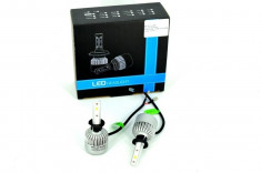 Set Bec H1 cu LED S2 chip led Korea Putere: 40W - 4800 lumen 6000k 12-24v foto