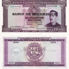 Mozambic 500 meticais 1967 UNC