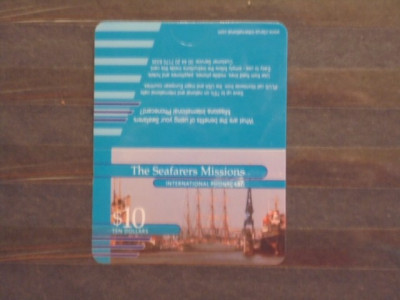 ANTILELE ENGLEZE- THE SEAFARES MISSIONS INTERNATIONAL PHONE CARD - 10$. foto