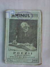 Poezii de dragoste - MIHAIL EMINESCU , Colectia Caminul , nr 31 foto