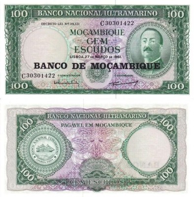 Mozambic 100 escudos 1961 UNC foto