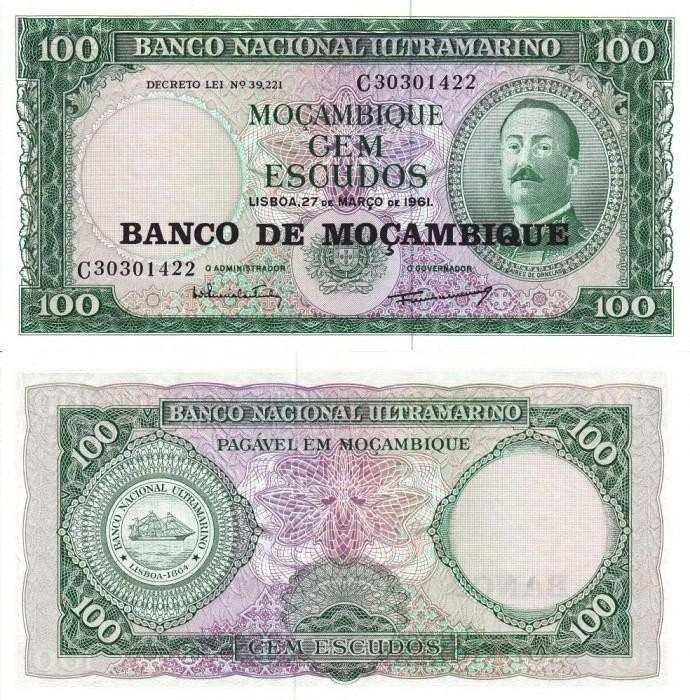 Mozambic 100 escudos 1961 UNC