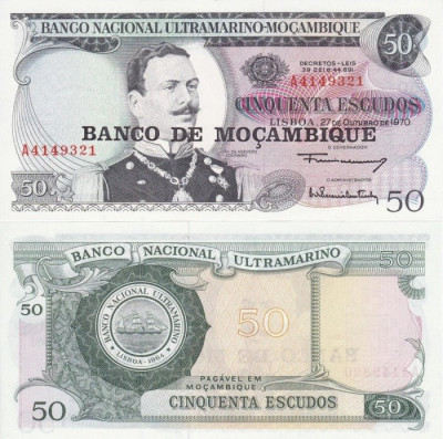 Mozambic 50 escudos 1970 UNC foto