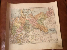 Statul Prusia / Veche harta inceput de secol XX !!! foto