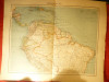Harta America de Sud - Columbia ,Venezuela...Ed. Hachette 1906 , dim.= 39x42 cm