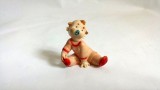 Figurina bebe. bebelus, cauciuc tare, 4ca, decor, botez, colectie, vintage