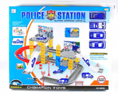 Statie de POLITIE cu 4 masinute pentru baieti - Circuit de jucarie copii foto