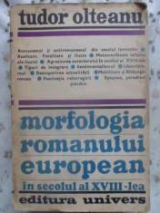 Morfologia Romanului European In Secolul Al Xviii-lea - Tudor Olteanu ,411823 foto