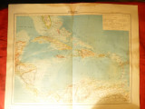 Harta Antile ,Honduras ,Nicaragua Costa Rica ,Panama si partial Columbia siVenez
