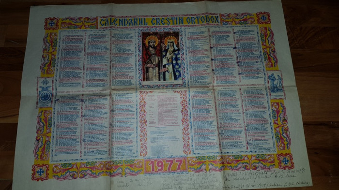 calendar crestin ortodox pe anul 1977