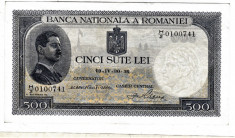 Bancnota 500 lei 1936 VF+/XF foto