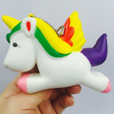 Jucarie Squishy unicorn tip breloc foto