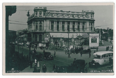 3944 - BUCURESTI, C.C.A. old cars, Market - old postcard, real PHOTO - unused foto