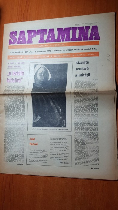 ziarul saptamana 5 decembrie 1975
