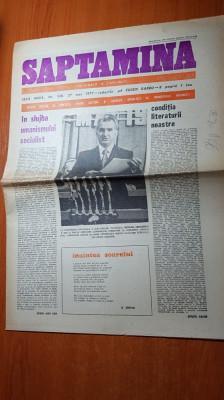 ziarul saptamana 27 mai 1977-cuvantarea lui ceausescu la conferinta scriitorilor foto
