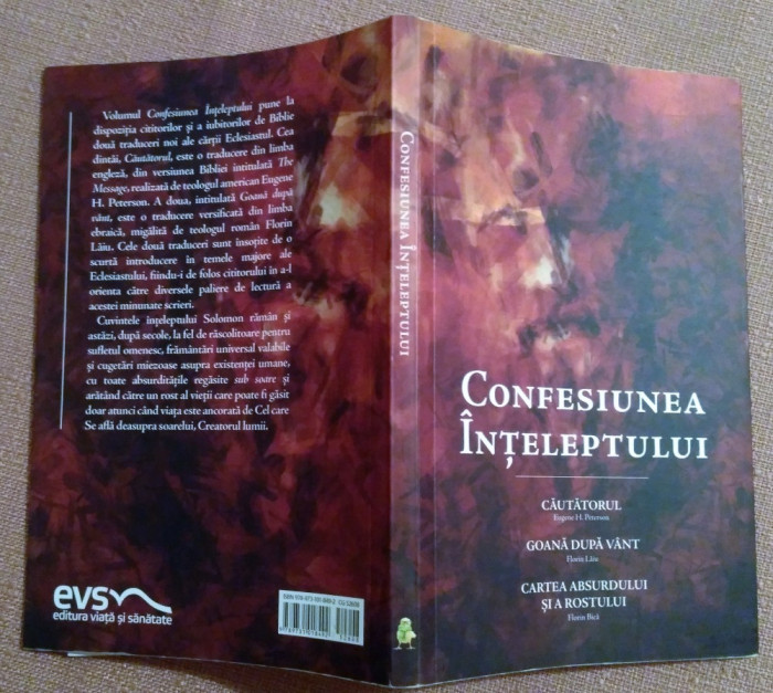 Confesiunea Inteleptului - Eugene H. Peterson, Florin Laiu, Florin Bica