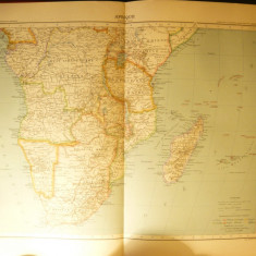 Harta- Africa -Partea de Sud-1906,dim.=42x39 cm ,Ed.Hachette ,gravor Erhard