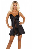 Cumpara ieftin Chemise Alexandra Beauty Night Negru - Chemise sexy din satin cu dantela, L/XL, S/M