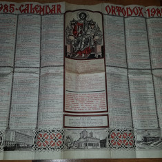 calendar crestin ortodox anul 1985-popaganda comunista pe marginea calendarului