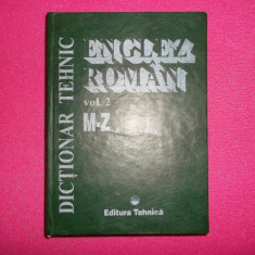 Dictionar Tehnic Englez - Roman / M-Z