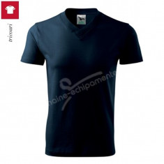 Tricou unisex V-Neck 3XL 100 % BUMBAC foto