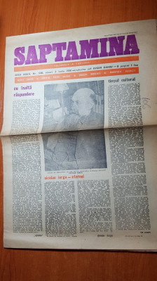 ziarul saptamana 5 iunie 1981 - 110 ani de la nasterea lui nicolae iorga foto