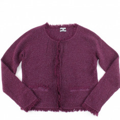 Cardigan sau jacheta Maddison, 86% casmir, bordo, tip Chanel - PRET SPECIAL foto