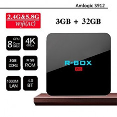 Tv Box R-BOX Pro 4K Amlogic s912,KODI, DDR4 3GB Ram, 32GB Rom Android 7 1 foto