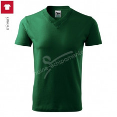 Tricou unisex V-Neck 3XL 100 % BUMBAC foto