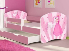 Set Patut Tineret cu sertar 164x85cm Princess + Saltea foto