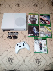 Xbox one s 500 GB 4k +8 jocuri(schimb) foto