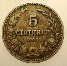 2.386 BULGARIA 5 STOTINKI 1906 foto