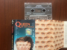queen the miracle 1989 album caseta audio muzica pop rock parlophone poland foto