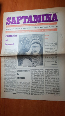 ziarul saptamana 28 noiembrie 1975-vizita lui ceausescu in iran foto