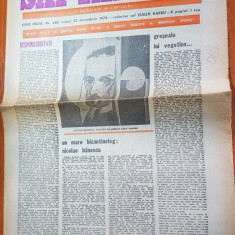 ziarul saptamana 22 decembrie 1978-articol despre nicolae banescu