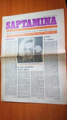 ziarul saptamana 22 decembrie 1978-articol despre nicolae banescu foto