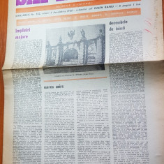 ziarul saptamana 5 decembrie 1980-62 ani de la marea unire,articol despre unire