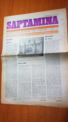 ziarul saptamana 5 decembrie 1980-62 ani de la marea unire,articol despre unire foto