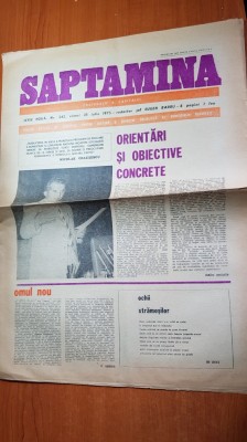 ziarul saptamana 25 iulie 1975-cuvantarea lui ceausescu la plenara PCR foto