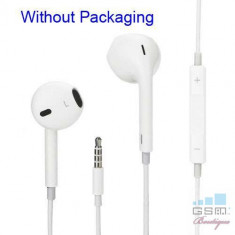 Casti Handsfree Apple iPhone 4s Cu Microfon Albe foto