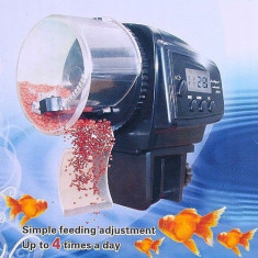 hranitor automat mancare pesti acvariu acvarii feeder lcd ceas zilnic foto