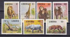 Liberia 1966 fauna MI 669-675 MNH w48 foto