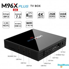 TV BOX M96X Plus 4K, KODI 17.3, Amlogic S912, 2GB RAM 16GB ROM, Octa Core Cortex A53, Android 7, Wireless dual band foto