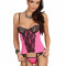 Corset Shirley Beauty Night Rosu - Corset, portartier si chilot asortat