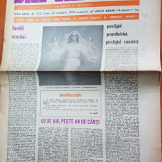 ziarul saptamana 20 ianuarie 1978-ceausescu-60 de ani,peste 60 de carti scrise