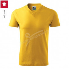 Tricou unisex V-Neck 3XL 100 % BUMBAC foto